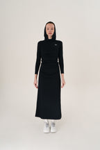 Black Hooded Dress