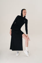 Black Hooded Dress