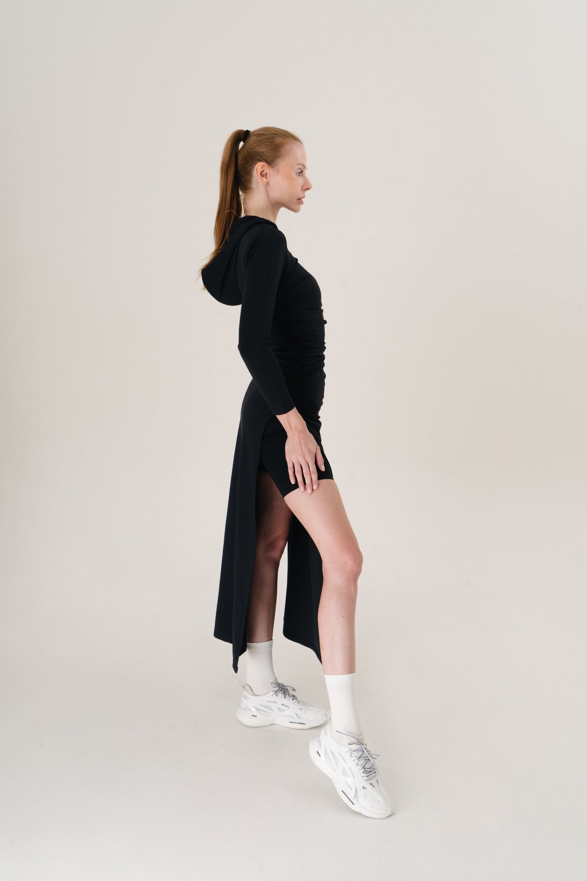Black Hooded Dress