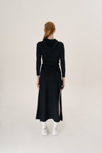 Black Hooded Dress