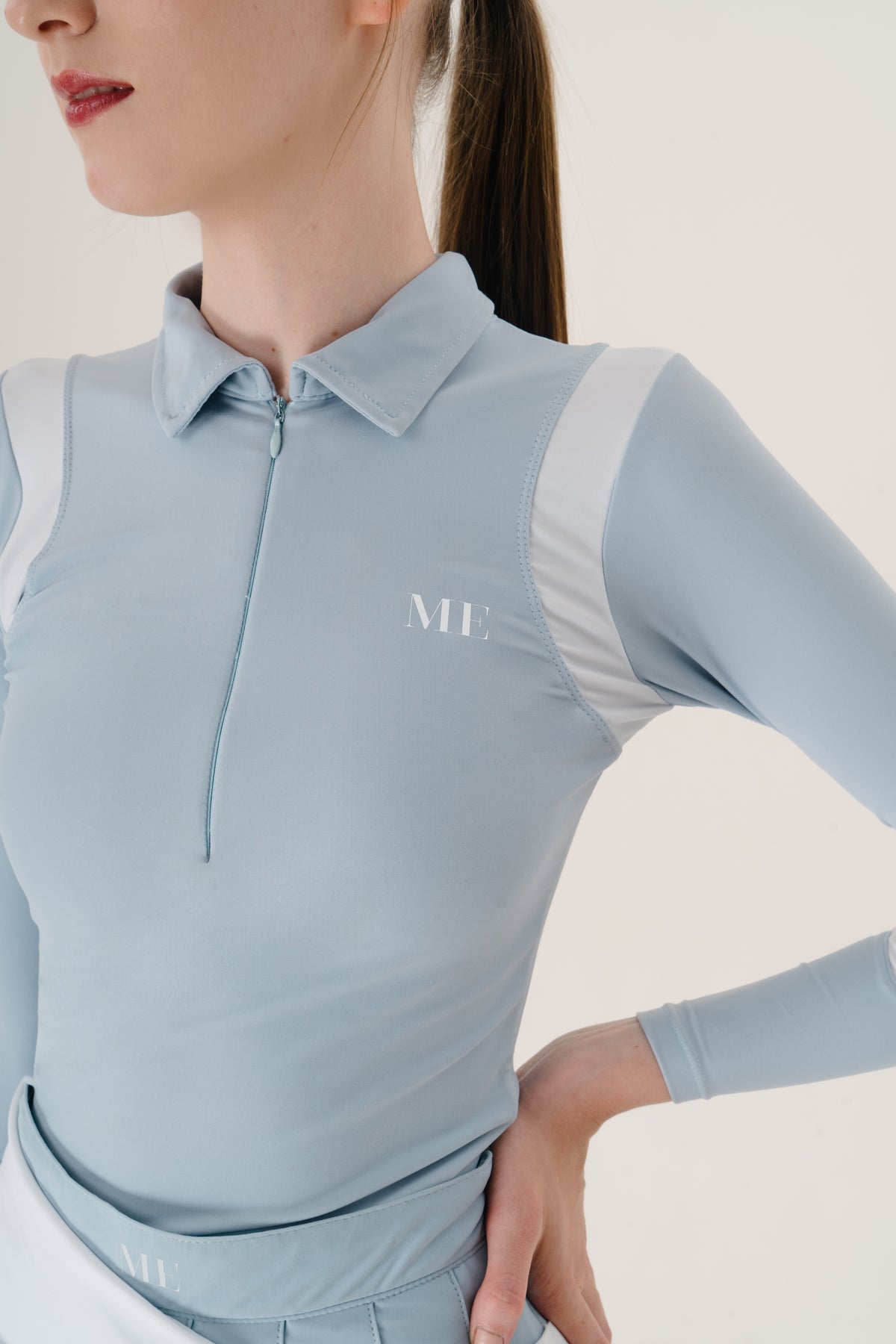Baby Blue Quarter-Zip Top