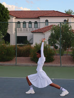 White Midi Tennis Skirt