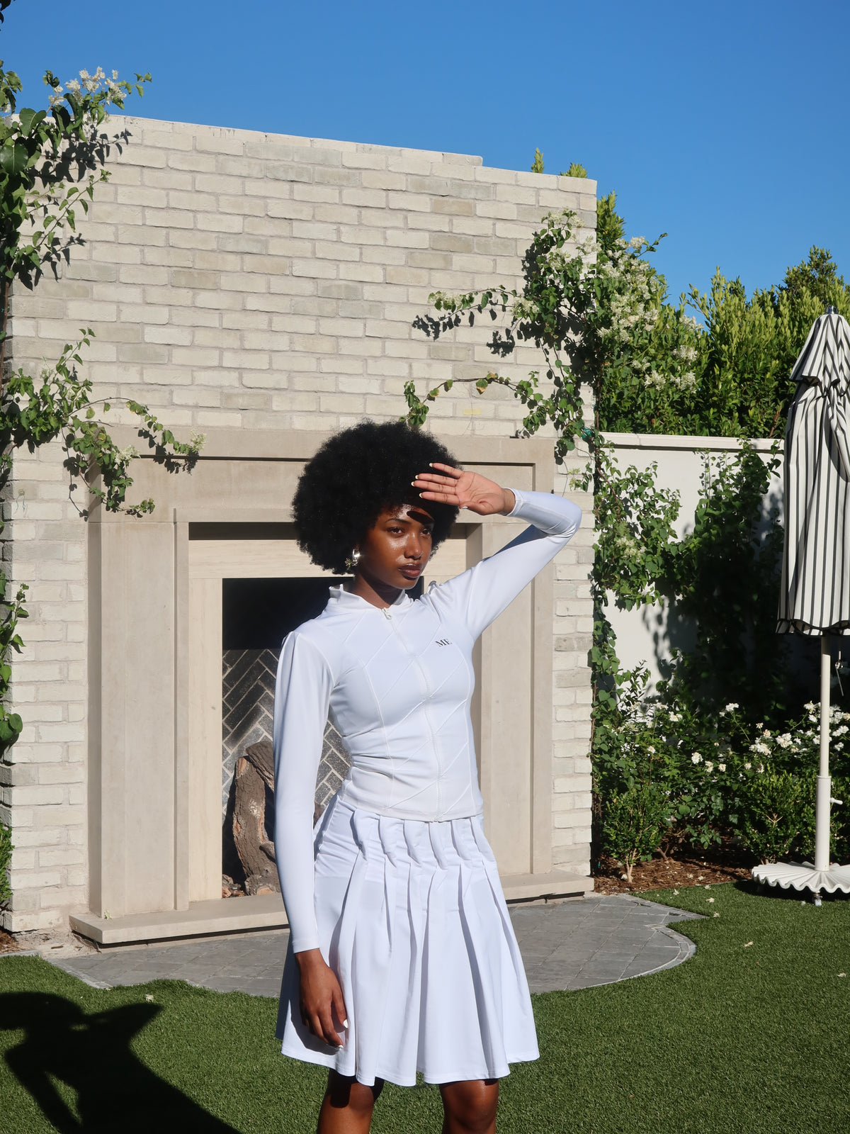 White Midi Tennis Skirt
