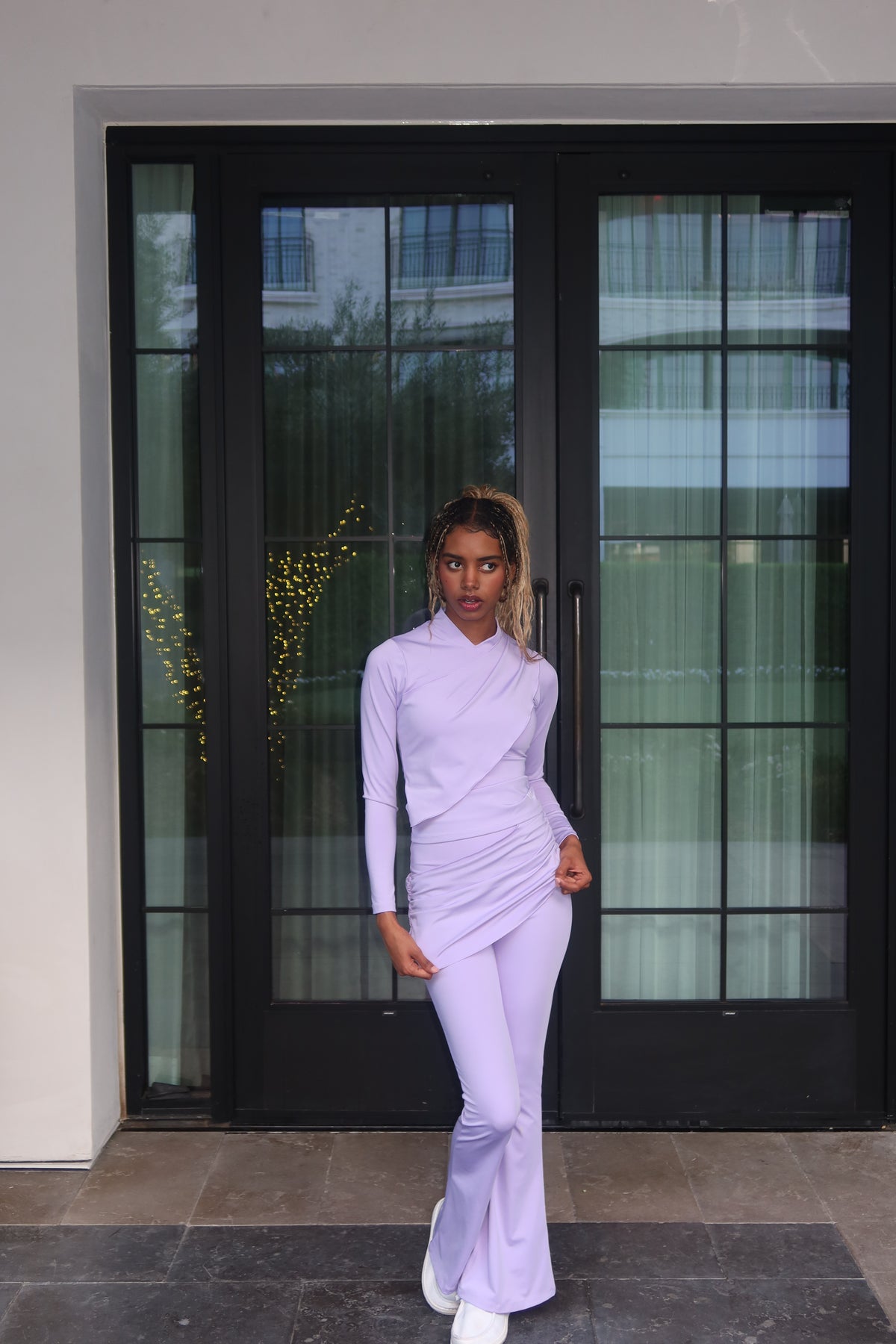 Lavender Flare Leggings