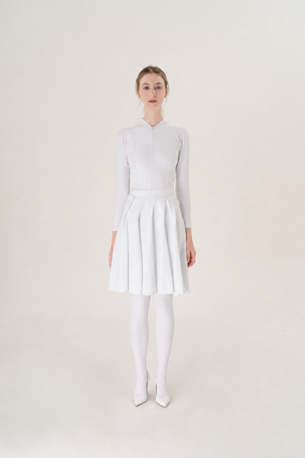 White Midi Tennis Skirt