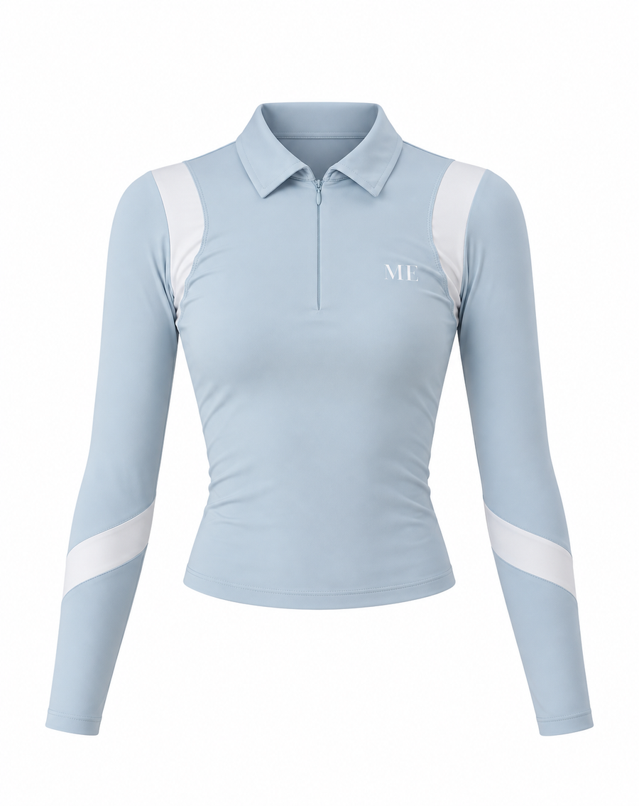 Baby Blue Quarter-Zip Top