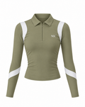 Olive Quarter-Zip Top