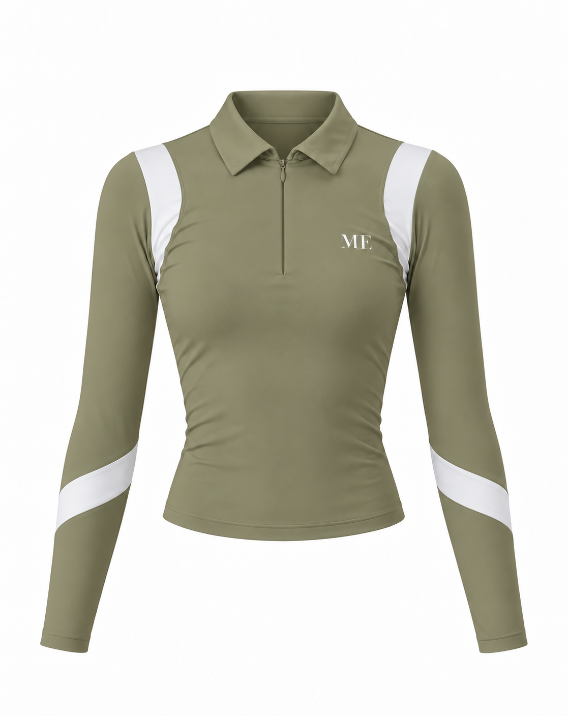 Olive Quarter-Zip Top